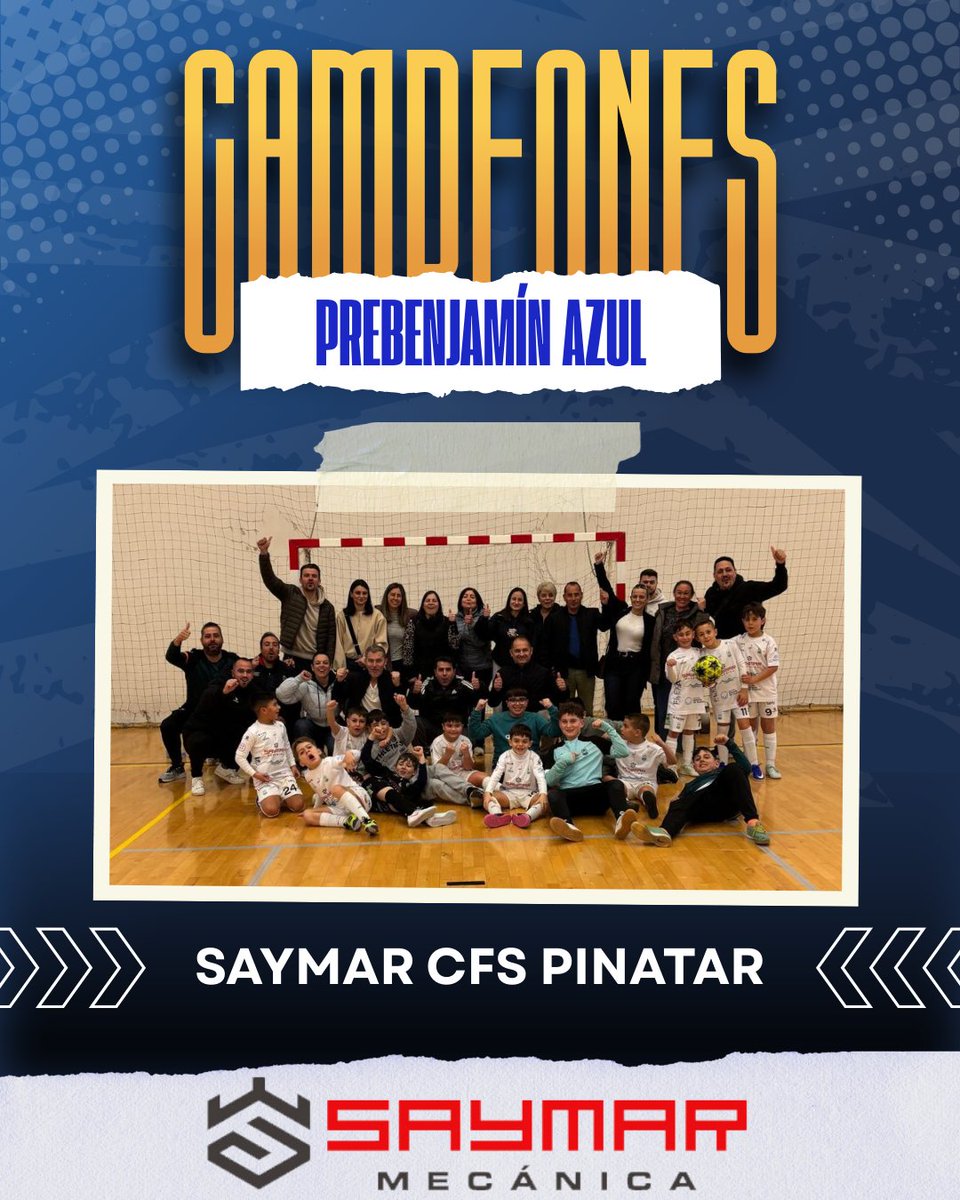 CFS_Pinatar's tweet image. 👑¡Tenemos a la #CFSFactory ya 𝐜𝐨𝐫𝐨𝐧𝐚𝐧𝐝𝐨!

🏆Nuestro prebenjamín azul, el Saymar CFS Pinatar, se ha proclamado campeón de la liga División de Honor Prebenjamín

🚀Invictos en fase de grupos y en liga regular, se llevan el título cuando todavía restan dos jornadas