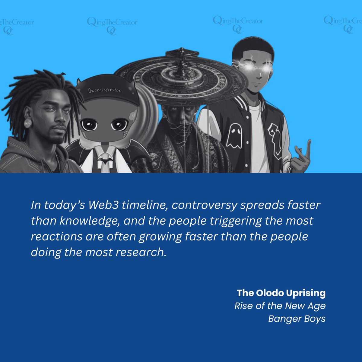 QingTheCreator_'s tweet photo. The Rise of Anti-Intellectualism of New Age Banger Boys 💙

#Olodocore https://t.co/J2G3Cohd3j