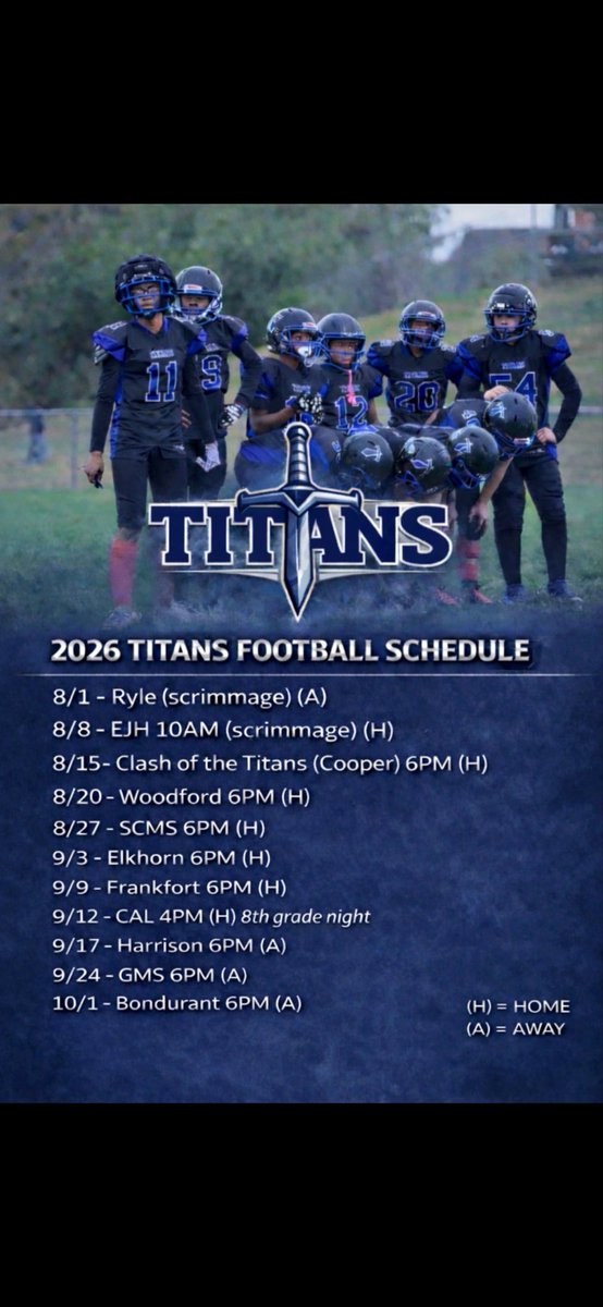 RsmsFootball's tweet photo. Here’s next fall’s schedule. Can’t wait to get started. @cards_football @hallstothewalls https://t.co/TCwQ7z8cZg