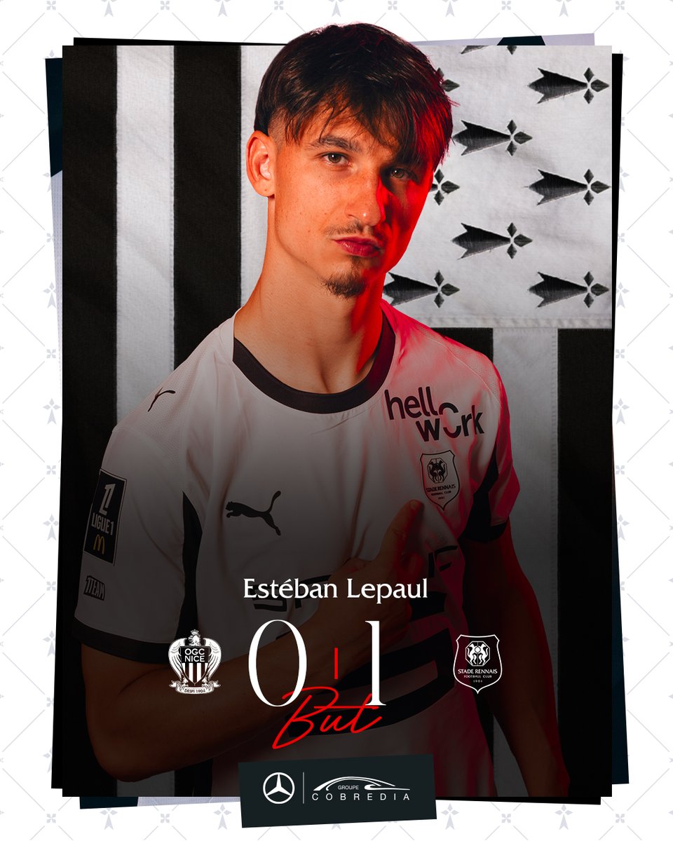 13' : 𝗘𝗦𝗧𝗘́𝗕𝗔𝗡 𝗟𝗘𝗣𝗔𝗔𝗔𝗔𝗔𝗨𝗨𝗨𝗨𝗟 🎯 

Notre numéro 9 ouvre le score, décalé par un splendide service de son capitaine 🔥

#OGCNSRFC 0-1