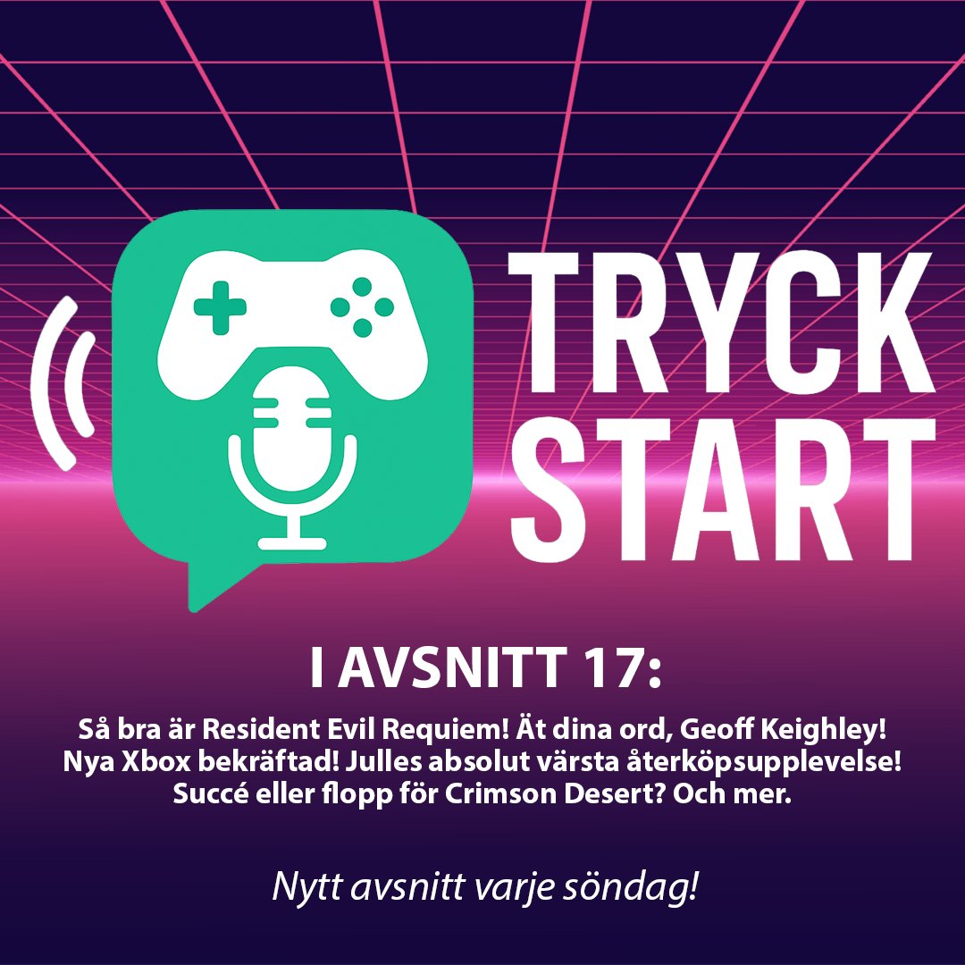 Tryck Start: En podd om spel! tweet media