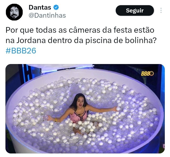 Togurin13's tweet photo. Pq o Dantinhas é um fodido?
A resposta:

#BBB26 https://t.co/E7KezH1ZJW