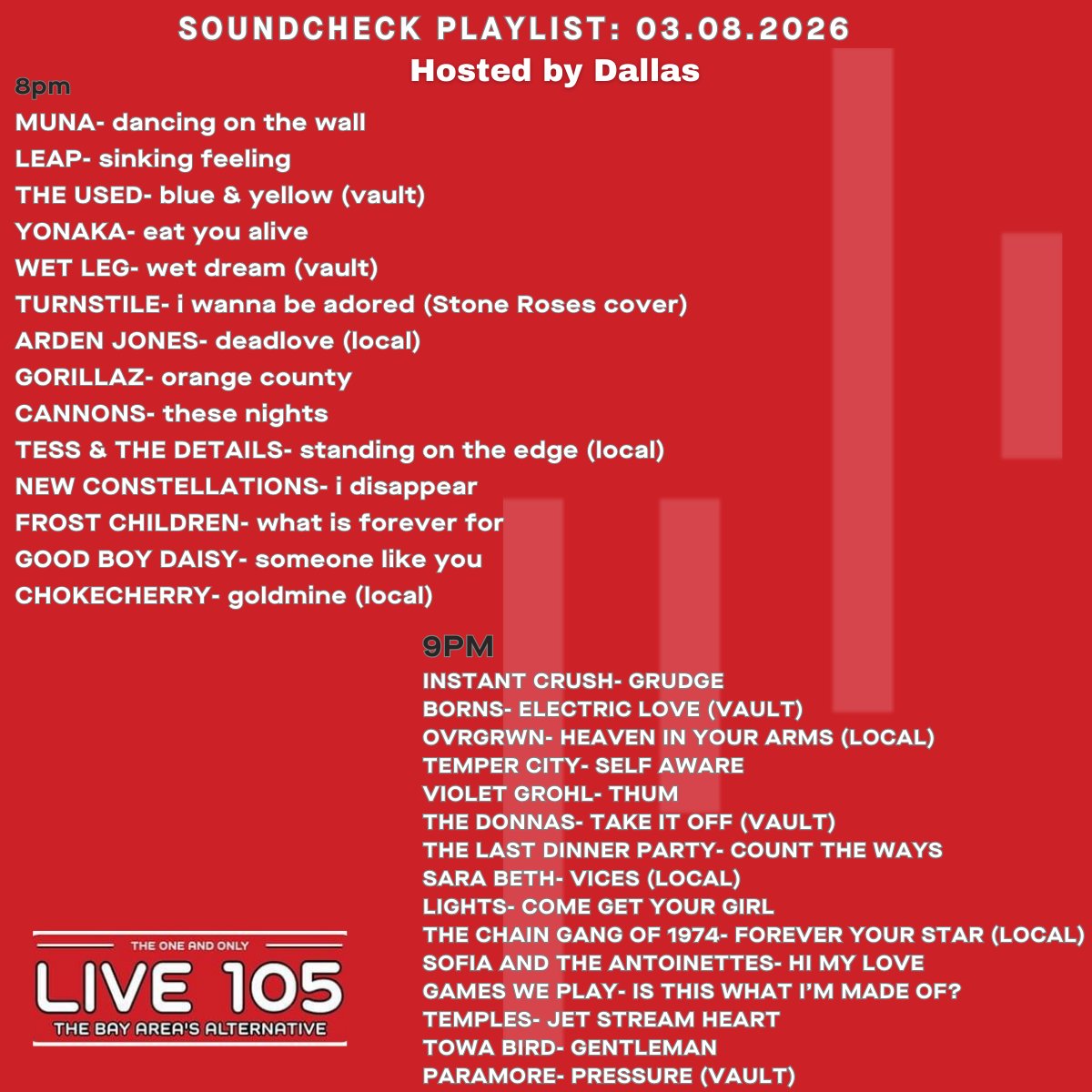 LIVE 105 tweet media