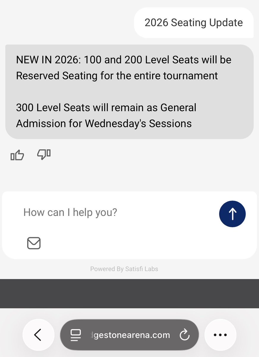 tmsalyer's tweet photo. @KySportsRadio @DrewFranklinKSR @ryanlemond a heads up for any CATS fans that are thinking Wednesday GA tickets are for every location…the @SEC changed the policy for @BrdgstoneArena this year to only include 300 level GA seating 😢 https://t.co/P6DyOXduHY https://t.co/pykGuA7dkZ