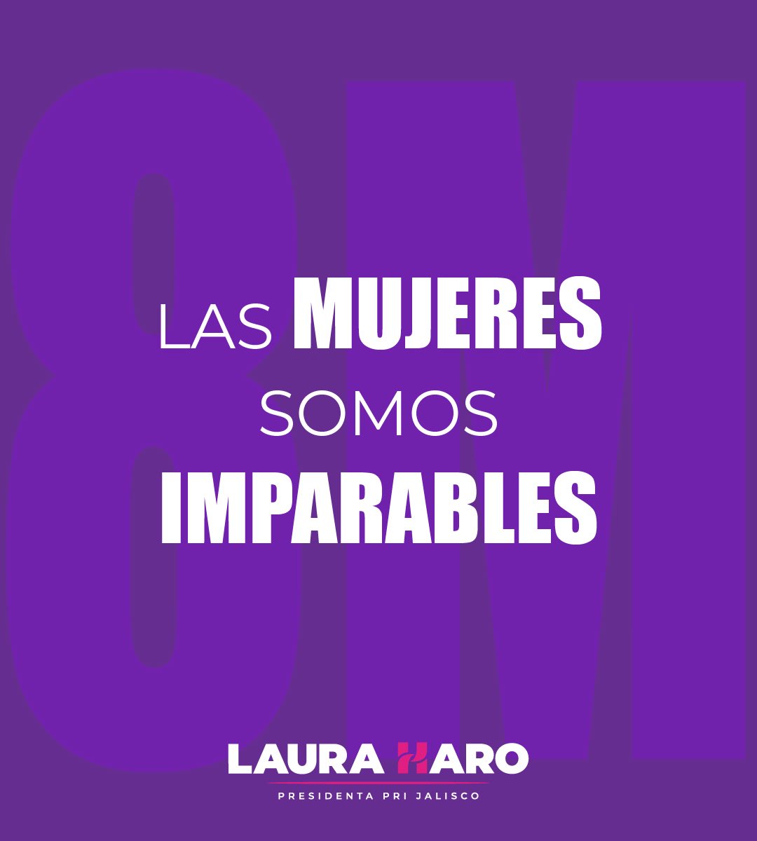 LauHaro's tweet photo. Que nadie te diga que por ser mujer no puedes lograrlo. Cada conquista en nuestros derechos ha sido por la valentía, el amor y la sororidad de mujeres que lucharon por una vida de justicia e igualdad.

Aún falta mucho, por las que ya no están, las que estamos y las que vienen.

#8M