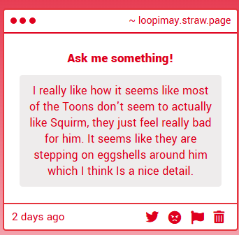 loopimay's tweet photo. This is a great point, and it makes a lot of Squirm's interactions funnier with that in mind. 

Then there's Finn, who didn't get the memo and just calls him fat. Why did he do this? https://t.co/X4jw6Q0fiT