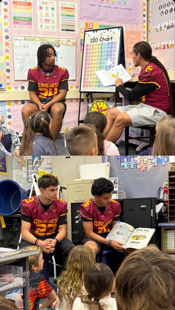 AndrewGarcia_16's tweet image. #ReadAcrossAmericaWeek reading to the students at Fort Washington Patriots with the team! @CW__football @CoachGingold
