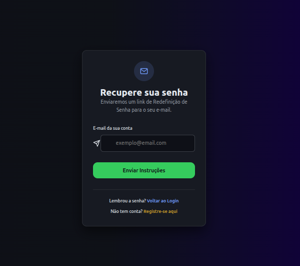 ClicConserto's tweet photo. Telas de autenticação Click Conserto (Login, Registro e Recuperação de Senha):

- Login: E-mail + senha simples, com olho pra ver senha e botão verde "Entrar no Sistema".

- Registro: Campos obrigatórios (e-mail, nome completo para certificado, senha mínima 6 chars com confirmação, data de nascimento). Máscaras de input pra guiar o usuário, comparador de senhas e modal de confirmação. Envia e-mail com token de ativação da conta.

- Recuperação: Insira e-mail cadastrado → envia link automático pra reset (gera hash seguro que pode ser usado como nova senha ou trocado depois).

Tudo em dark mode com gradiente animado azul/preto, foco em simplicidade e segurança.  

Sem complicações: registro grátis, login rápido, recuperação direta.

Acesse e teste: https://t.co/oAs6phBgQx

Já criou conta? Comenta aqui o que achou do fluxo! 😄

#ClickConserto #CursosGratuitos #ManutencaoDeCelulares #Programacao #DevBR
