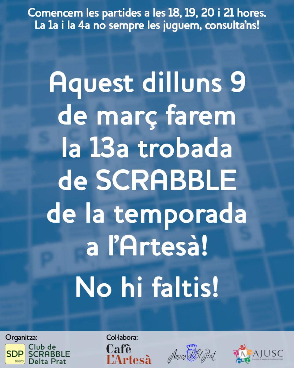 Club de Scrabble Delta Prat tweet media