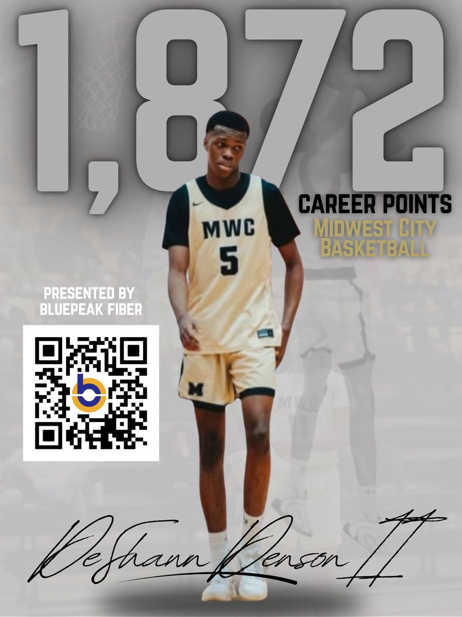 CoachJacq's tweet photo. On Friday Night @DeShawnDenson2 did something no other Bomber has done etching his name in the history books. He is now the All-Time leading scorer in Midwest City Boys Basketball. 🫡 Scoring Champ 👑 https://t.co/kdatXz99mD