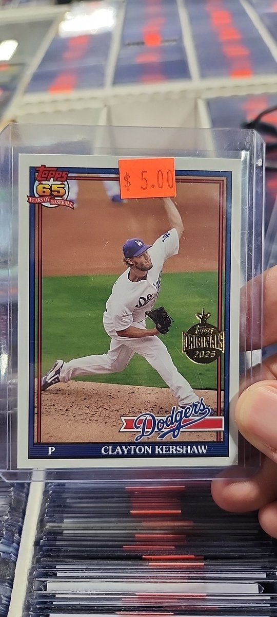 stalegum's tweet photo. This is a "Topps Original," because we all remember Clayton Kershaw in ... 1991. #ThanksTopps https://t.co/DeuA2a8Ddd