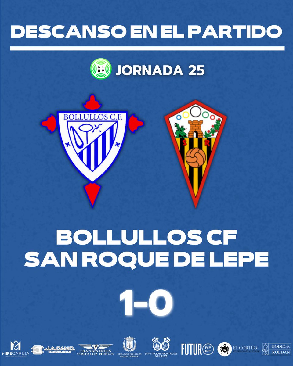 bollulloscf1933's tweet photo. 🛑 ¡Descanso en el partido!

Bollullos CF 1️⃣ 
San Roque de Lepe 0️⃣

#BollullosSanRoque #VamosMiBollullos https://t.co/cPGPY4LdTA