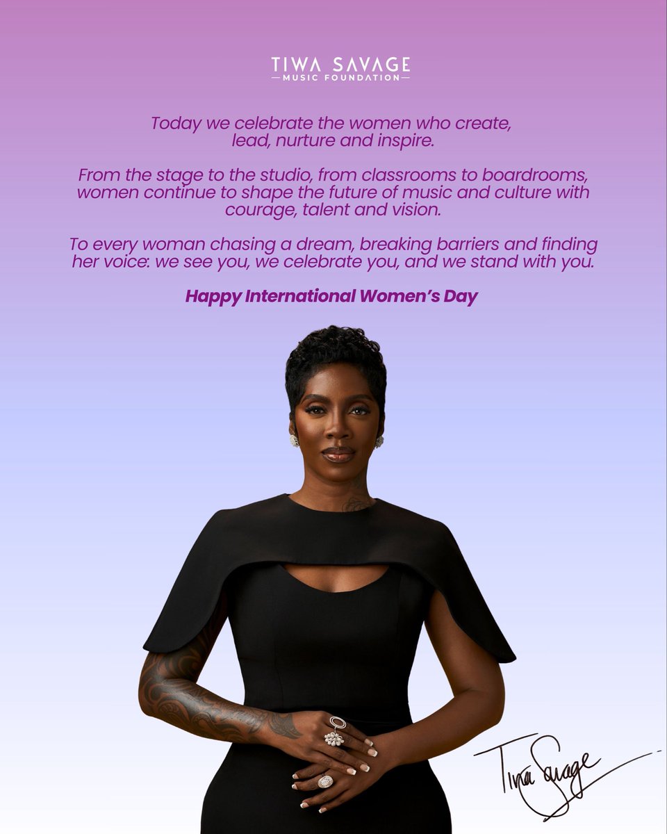 Tiwa Savage Music Foundation tweet media