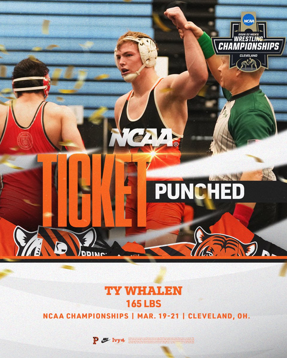 TICKET PUNCH FOR TY 👊🎟️

#PrincetonWrestling #BIGTrust