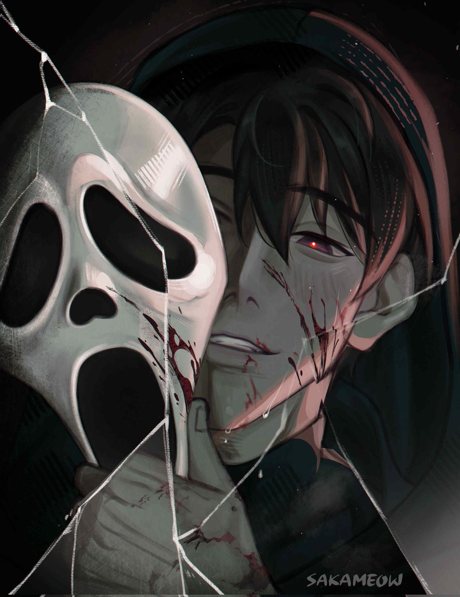 Ghostface Caleb as my tribute to stalkerleb. He'd def mess with 🍏 so she'll get scared and rely on him for protection, not knowing his true color