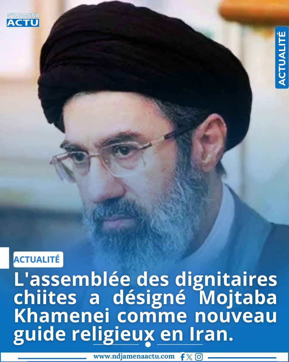 L'assemblée des dignitaires chiites a désigné Mojtaba Khamenei comme nouveau guide religieux en #Iran.