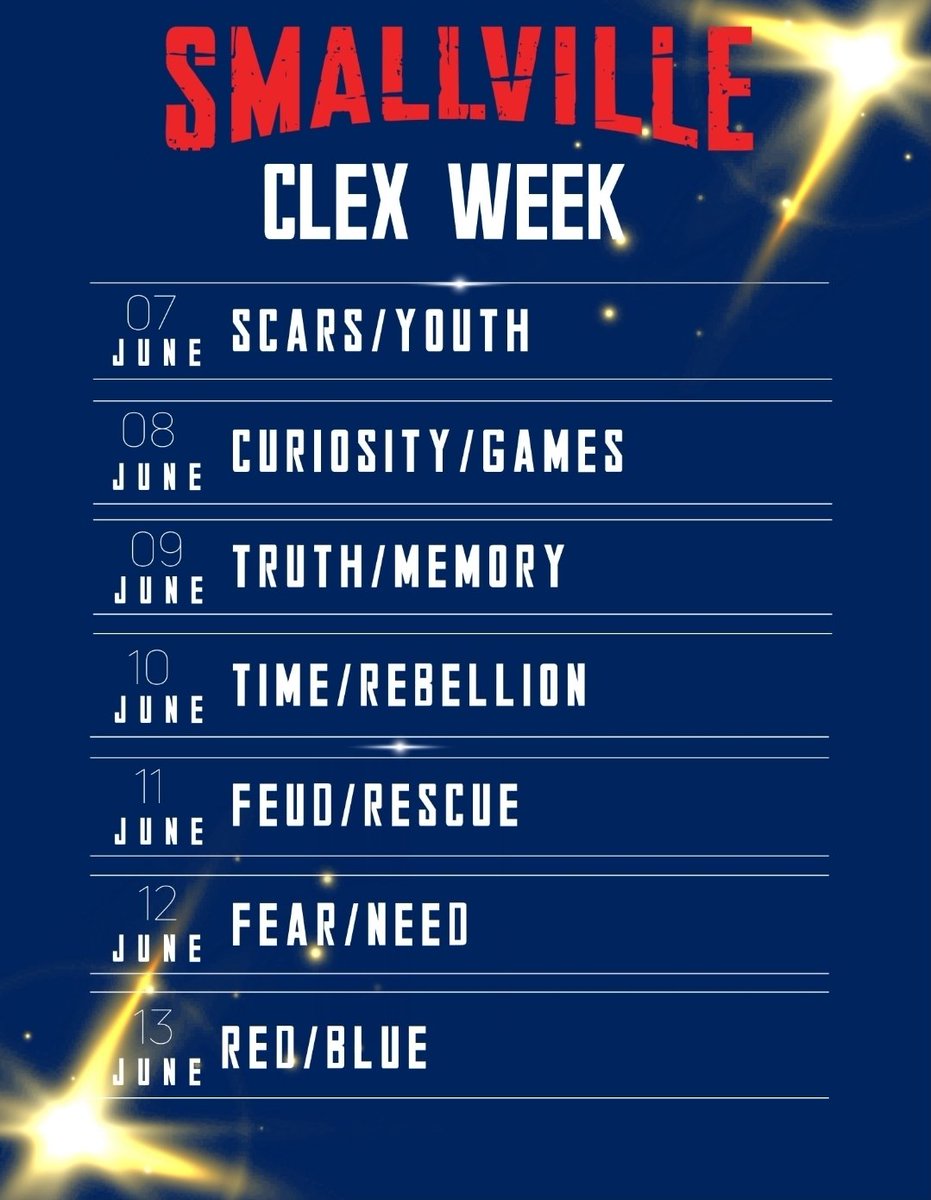svclexweek's tweet photo. Introducing Smallville Clex Week #svclexweek, a Smallville Clex-focused event running from June 7 to June 13th 2026! Feel free to asks us anything regarding the event in https://t.co/P2Wb1PN1T3 https://t.co/bYpGbr9L3v
