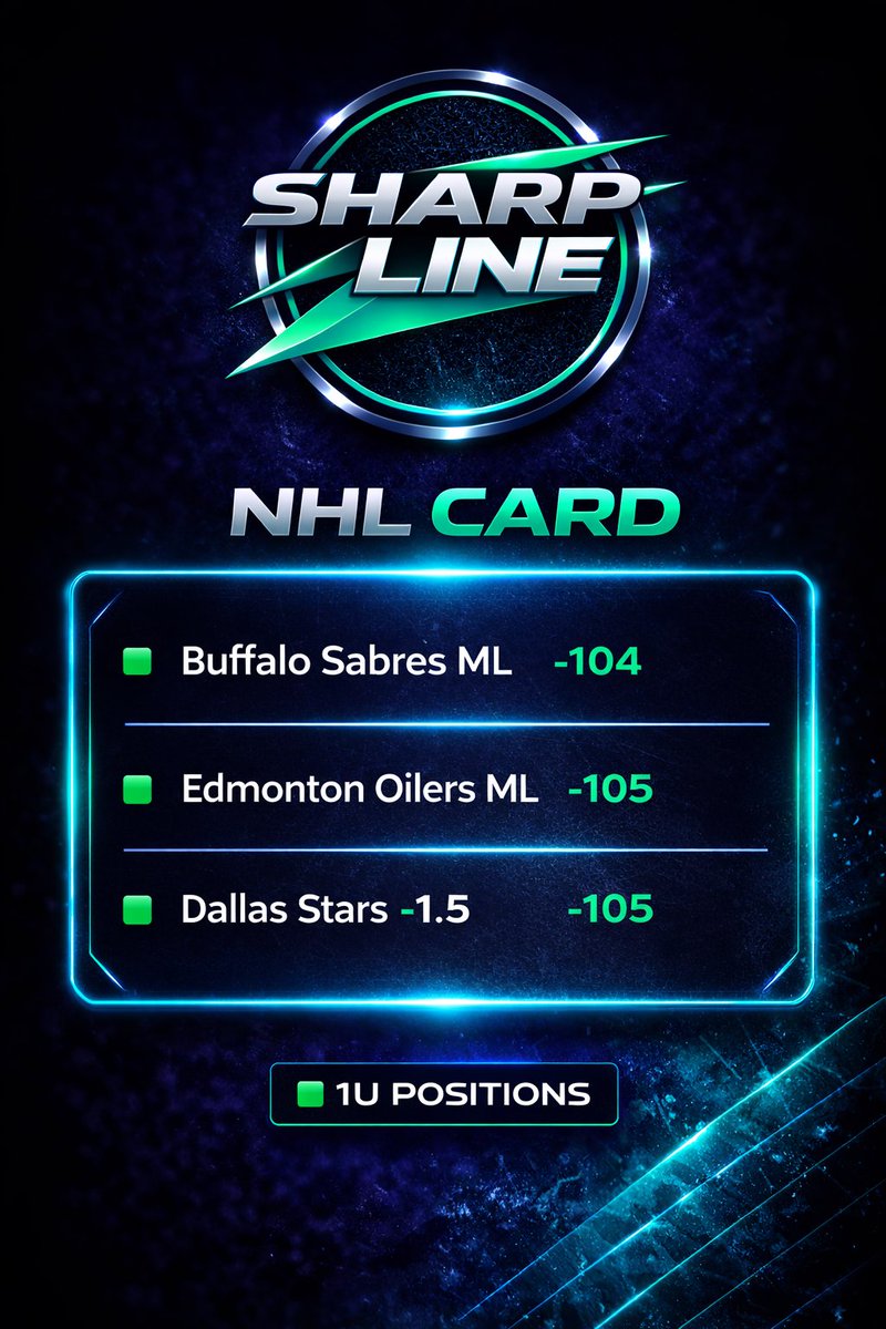 TheSharpLine's tweet photo. March 8 NHL + NBA plays. 🔥

I break down the matchups, find the value, and post the card.

Swipe ➡️ for the picks.

Let’s keep stacking units. 📈

#SportsBets #NBA #NHL https://t.co/q3RmWcKQOv