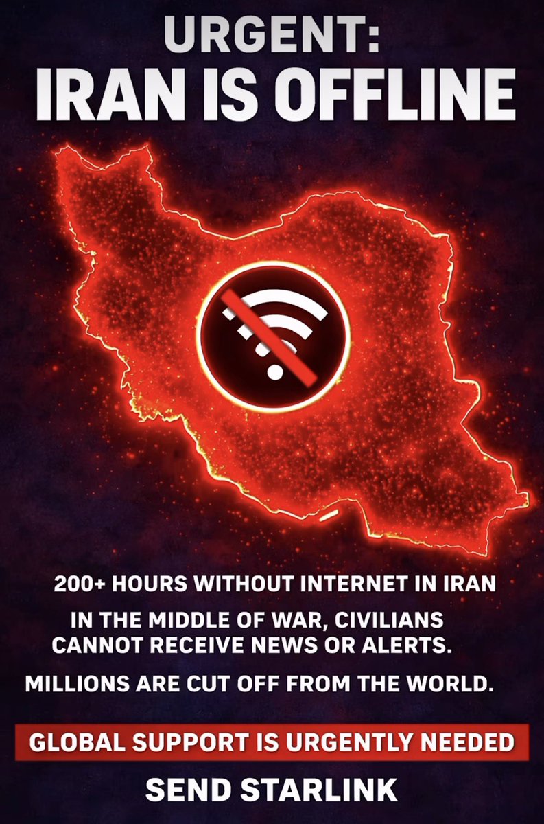 MariaAfshar11's tweet photo. Silencing 90 million people during war shows exactly how this regime operates. @netblocks #IranRevolution2026 #DigitalBlackoutIran https://t.co/bM6lCB42H3