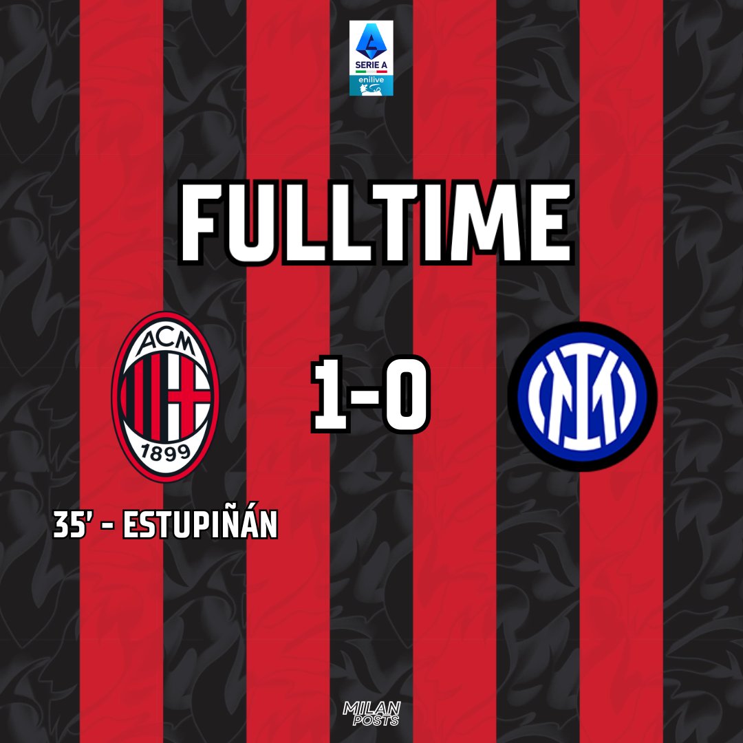 MilanPosts's tweet photo. ✅ AC Milan wins the match against Inter ✅ https://t.co/11kGkfl3Ka