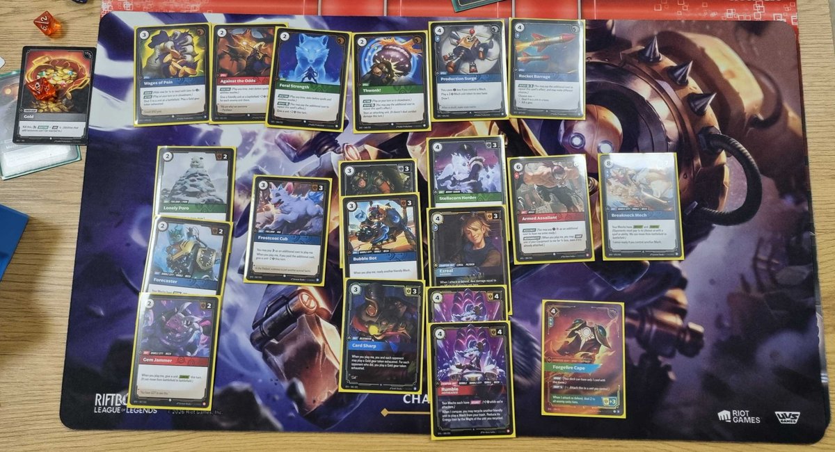 4th Riftbound draft, 4th clean 3-0.

Love how the deck turned out. Lots of insane combos.

Initially went for green (off of Stella first pick), but was contested. Pivoted to red. But then I kept getting amazing blue cards, so out of the blue, ended up as almost mono blue power