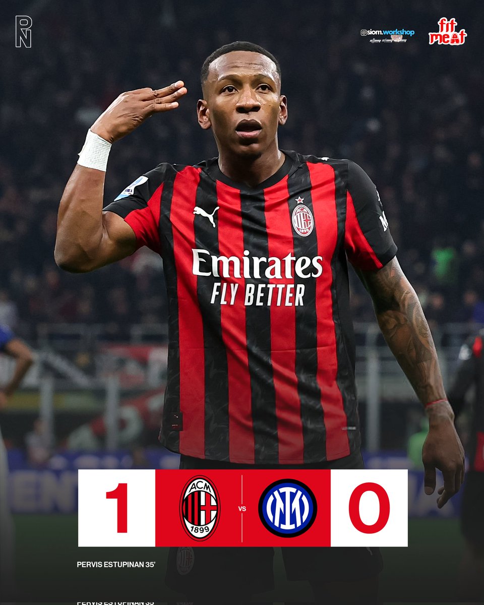 rossonerinewsid's tweet photo. FULLTIME!
Milan 1-0 Inter
⚽️ Pervis Estupinan

Milan is Red &amp; Black ❤️🖤 https://t.co/VT8JY8FsxG