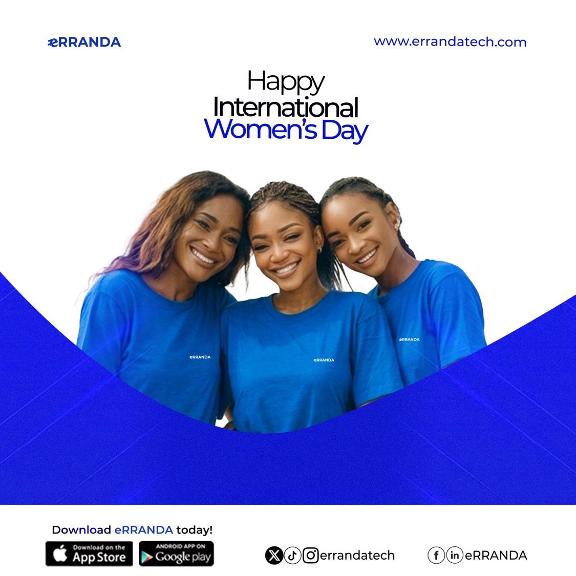 errandatech's tweet photo. To the women who dream loudly, lead boldly, and love deeply, today is yours.

At eRRANDA, we celebrate you, your courage, your style, your brilliance. 
Thank you for making the world a better place

#internationalwomensday #womensday #celebratewomen #happywomensday https://t.co/DqgNX4JUc2