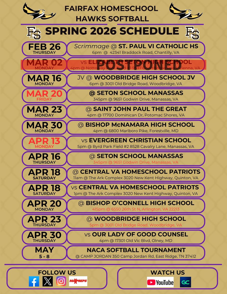 Fairfax Homeschool Softball tweet media