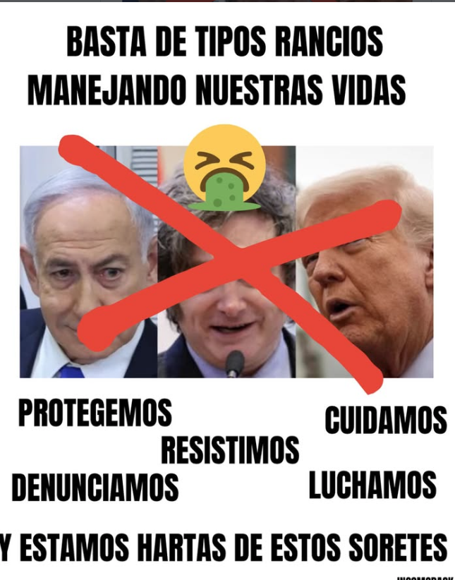 ro67530's tweet photo. “SE EQUIVOCAN: no son los únicos culpables. También lo son los millones de hijos de puta que llevaron a esos degenerados genocidas, racistas y violadores al poder. No nos lavemos las manos: no comprometerse y no tener conciencia de clase también es ser cómplice.” https://t.co/9ZcTIPuuan