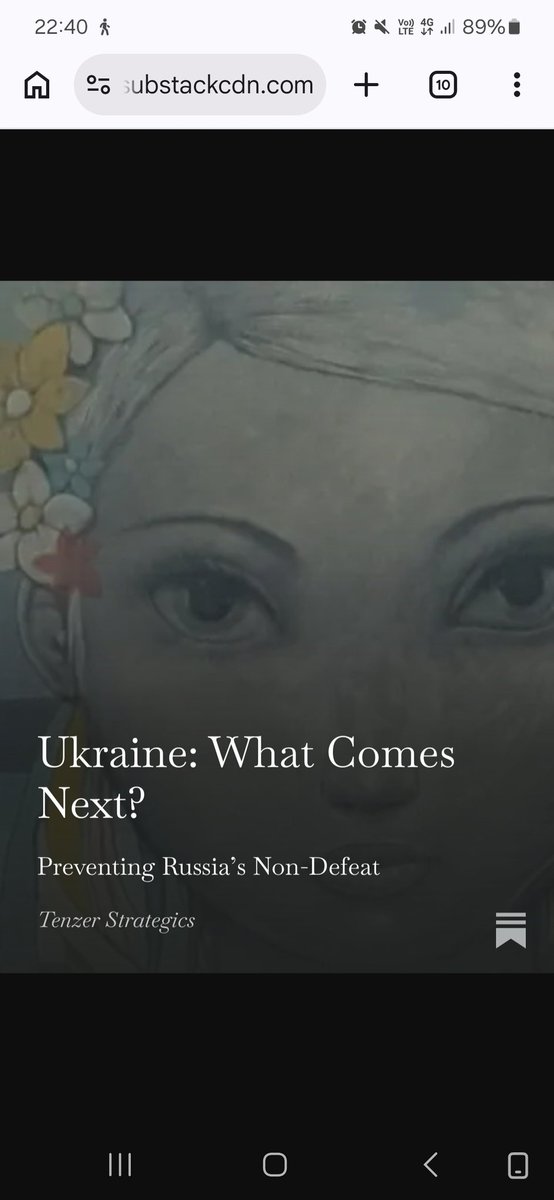 Please do not turn a blind eye to the decisive war, and let's prevent a russian non defeat.
That's the purpose of my 166th long red on my IR and strategy blog.
Ukraine: What's come next.
open.substack.com/pub/tenzerstra…