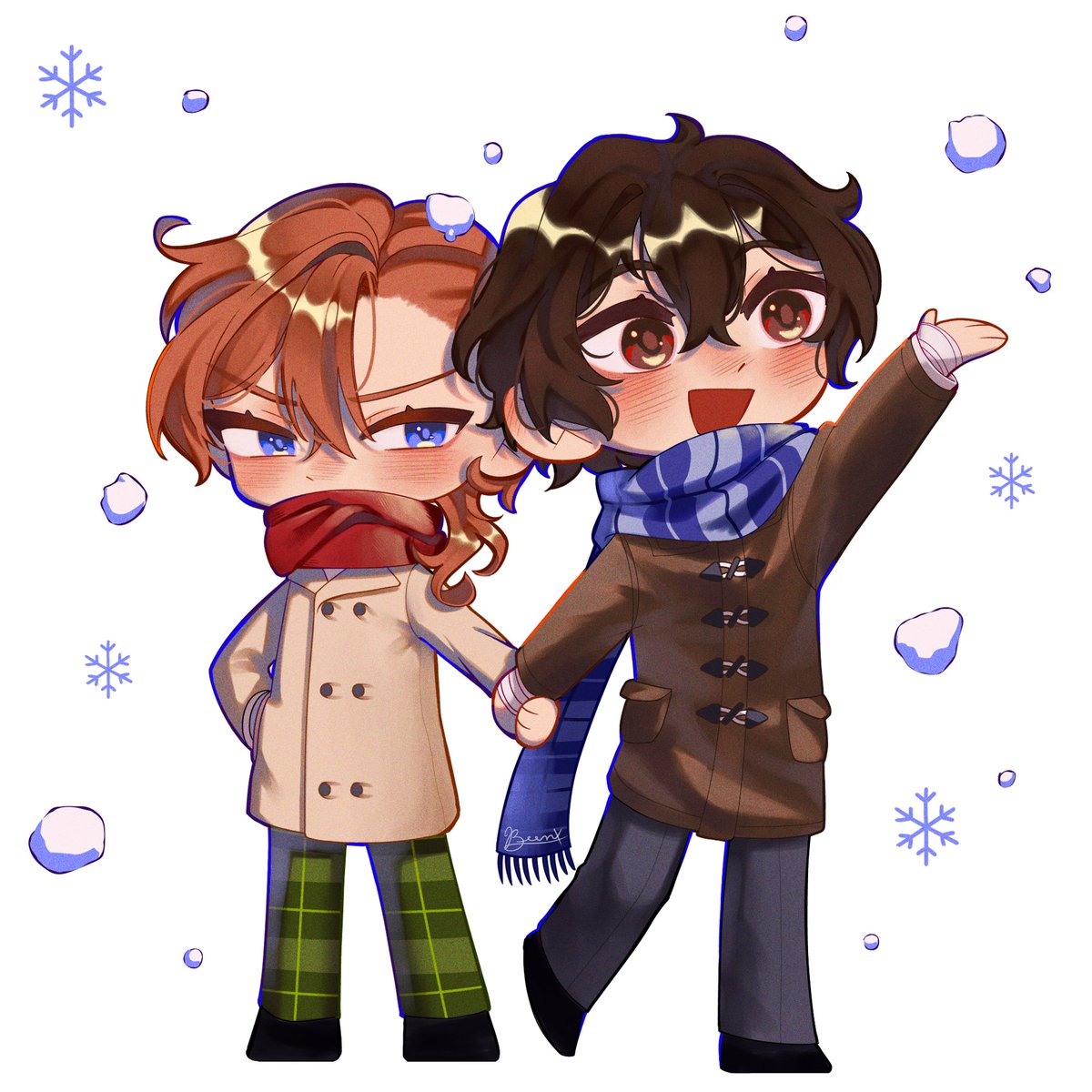 Mis wawas 😢

#soukoku #bsd #fanart #dachuu #太中
