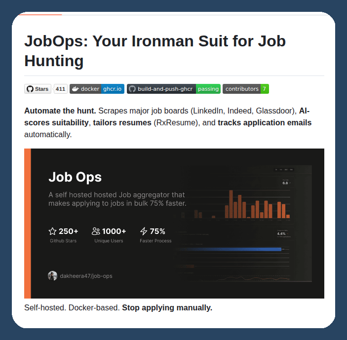 Automates job applications by scraping boards and tailoring resumes

github.com/DaKheera47/job…