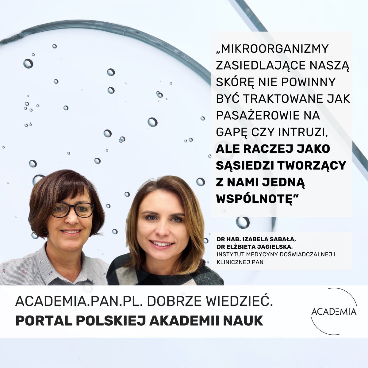 🦠 Skóra człowieka to nie tylko bariera ochronna. To także złożony ekosystem mikroorganizmów, które żyją z nami w symbiozie. 

Na każdym centymetrze kwadratowym może znajdować się nawet kilka milionów komórek bakterii, a ich równowaga pomaga chronić nas przed patogenami.

W