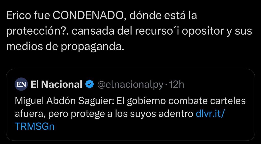 Americopsi's tweet photo. ATENCIÓN: Ahora los hurreros (generalmente planilleros) van a querer convencernos de que Erico es el único narco del narco partido colorado, y que la justicia no es sumisa al narco cartismo ya que fue condenado. Recuerden siempre cuestionar lo que un hurrero diga. https://t.co/hNlphJFD7o