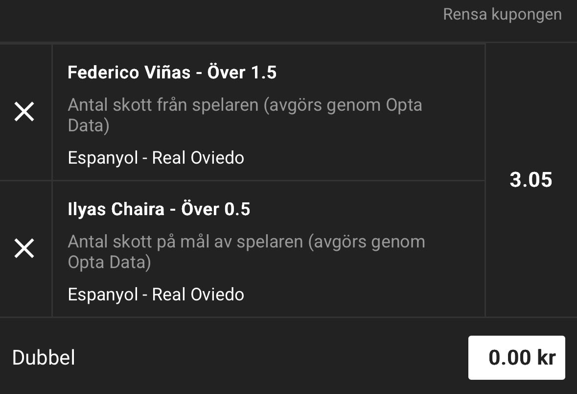JZiNVEST0's tweet photo. Bra spel till imorgon, kör halv på båda https://t.co/xfCEPDRfPH