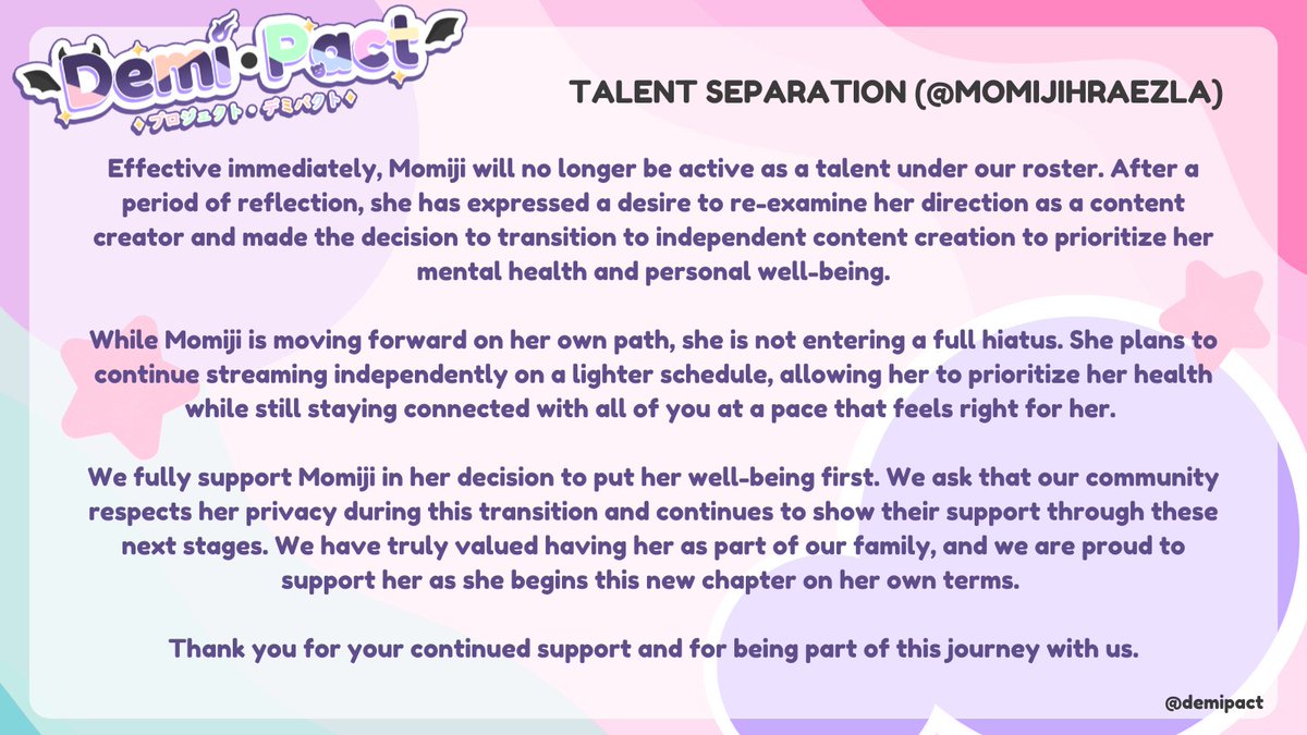 DEMI•PACT【 VTuber Agency 】 tweet media