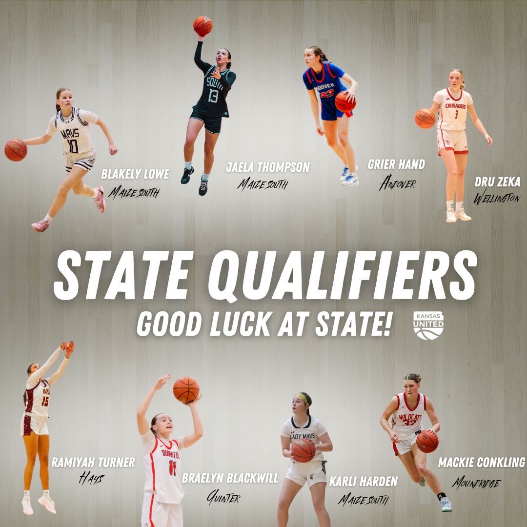 kansas_united's tweet photo. 𝗦𝗧𝗔𝗧𝗘 𝗕𝗢𝗨𝗡𝗗🏀

Congratulations to our Kansas United ladies and their teams for making it to the state tournament! Check out their brackets below.

🔗 https://t.co/s8rvoTKIkZ https://t.co/QDahskEw3e