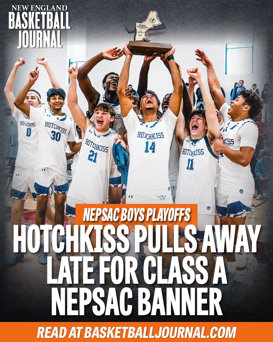 nehoopjournal's tweet photo. Hotchkiss found its championship spurt at the perfect moment to deliver the Class A boys title on Sunday, beating Phillips Andover for the crown.

“It’s just an amazing feeling,” said MVP Jordan Ghee.

More from @m_doherty23: https://t.co/jYKj6pk9qv https://t.co/3JqouIulLF