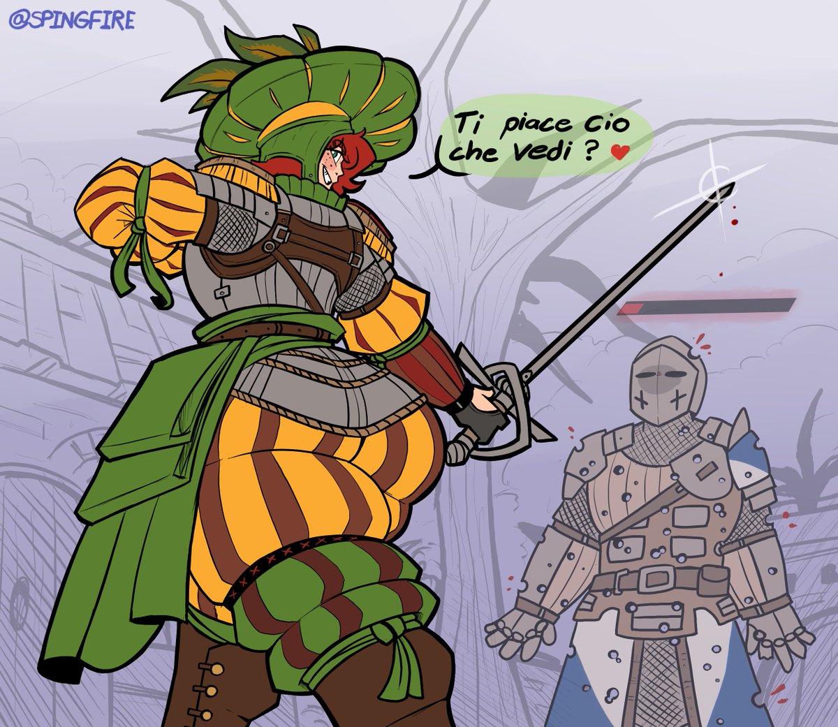 RealSPINGFIRE's tweet photo. self indulgent Virtuosa drawing 
#forhonor https://t.co/qe3IiOb9Jh