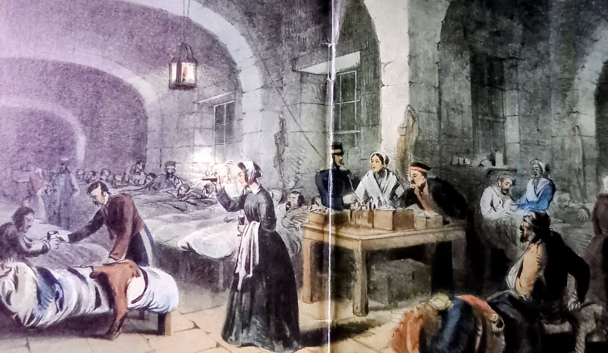 TassulaBaltzi's tweet photo. #Florance #Nightingale
Florence im britischen Kasernenspital von Skudari; Farblithografie von J. A. Benwell aus dem Jahre 1855. Florence erhielt hier den Beinamen >> The Lady with the Lampe<<
Nicht nur machte sie stets zu später Stunde mit ihrer Lampe noch die Runde , sie war für die Kriegsverletzten oftmals Quelle der Hoffnung und des Trostes .