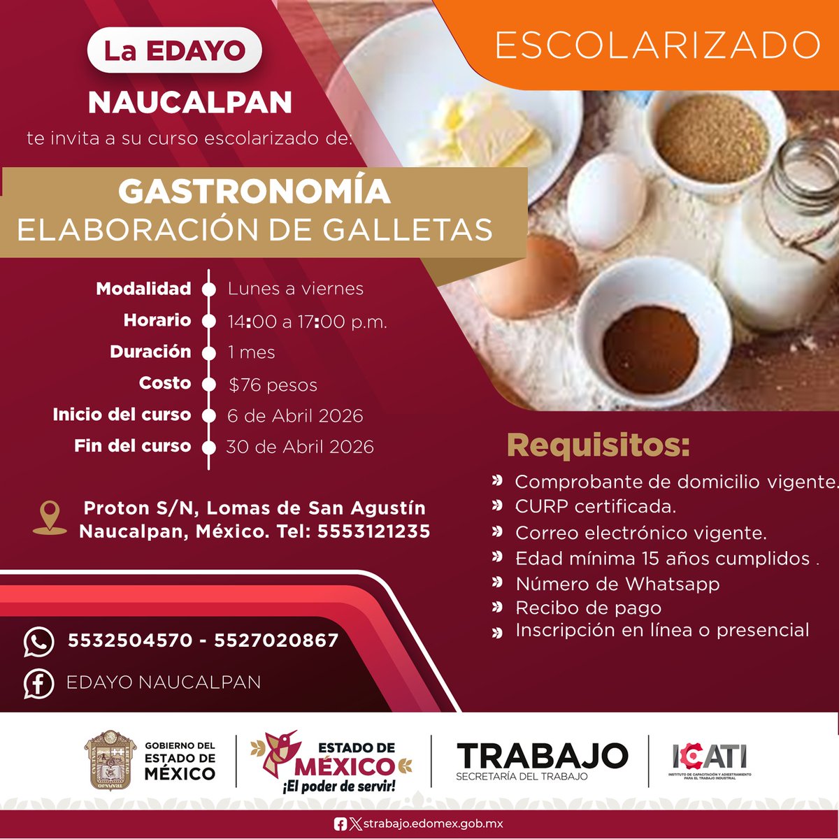 ¡ ABRIL 2026 !
¡ LINK DE INSCRIPCIÓN !
( si.icati.com.mx/inscripcion.do… )
CONTANCIA DE ESTUDIOS CON VALIDEZ OFICIAL POR PARTE DE LA SEP Y LA DGCFT
DUDAS O COMENTARIOS, NO DUDES EN PREGUNTAR, GRACIAS.
wa.link/qlfko2