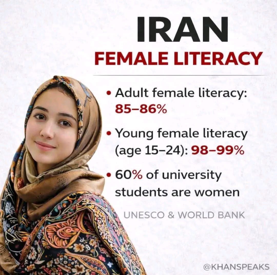 CawaaleSom9's tweet photo. In Iran, women are highly educated. https://t.co/4zi4TWBDD6