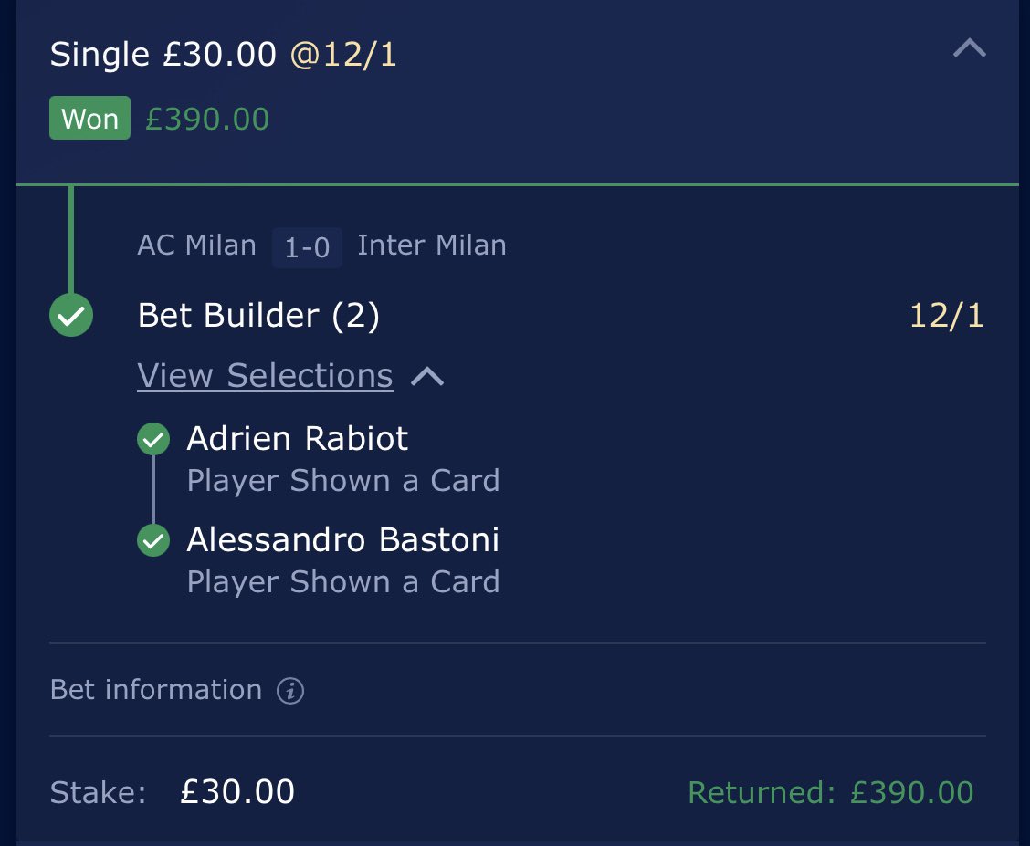 NASHER_7's tweet photo. DOUBLE WINNER 🟨✅

Shit ref costs the group a 50/1 winner 😤

How did he not book Tomori!! https://t.co/b3wnfukfG7