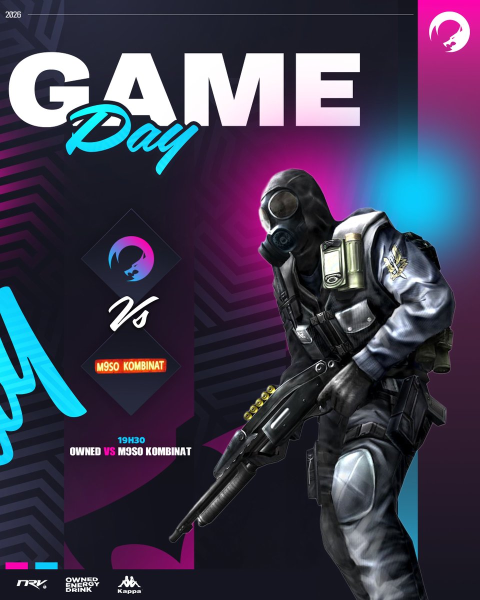 🚨 MATCHDAY 🚨

Ce soir à 19h30, notre équipe Counter-Strike affronte #M9K

Un match important pour la suite de la compétition

On compte sur votre soutien 👊🔥

#WeAreOwned 💙💜