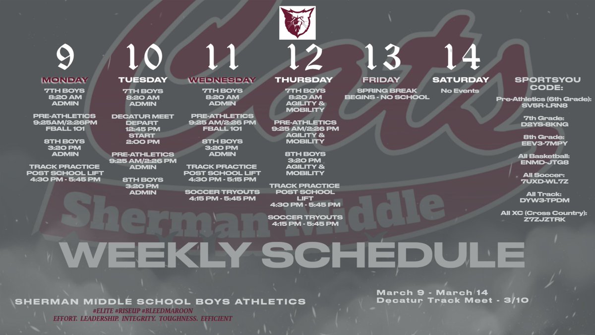 Sherman Middle School Athletics tweet media