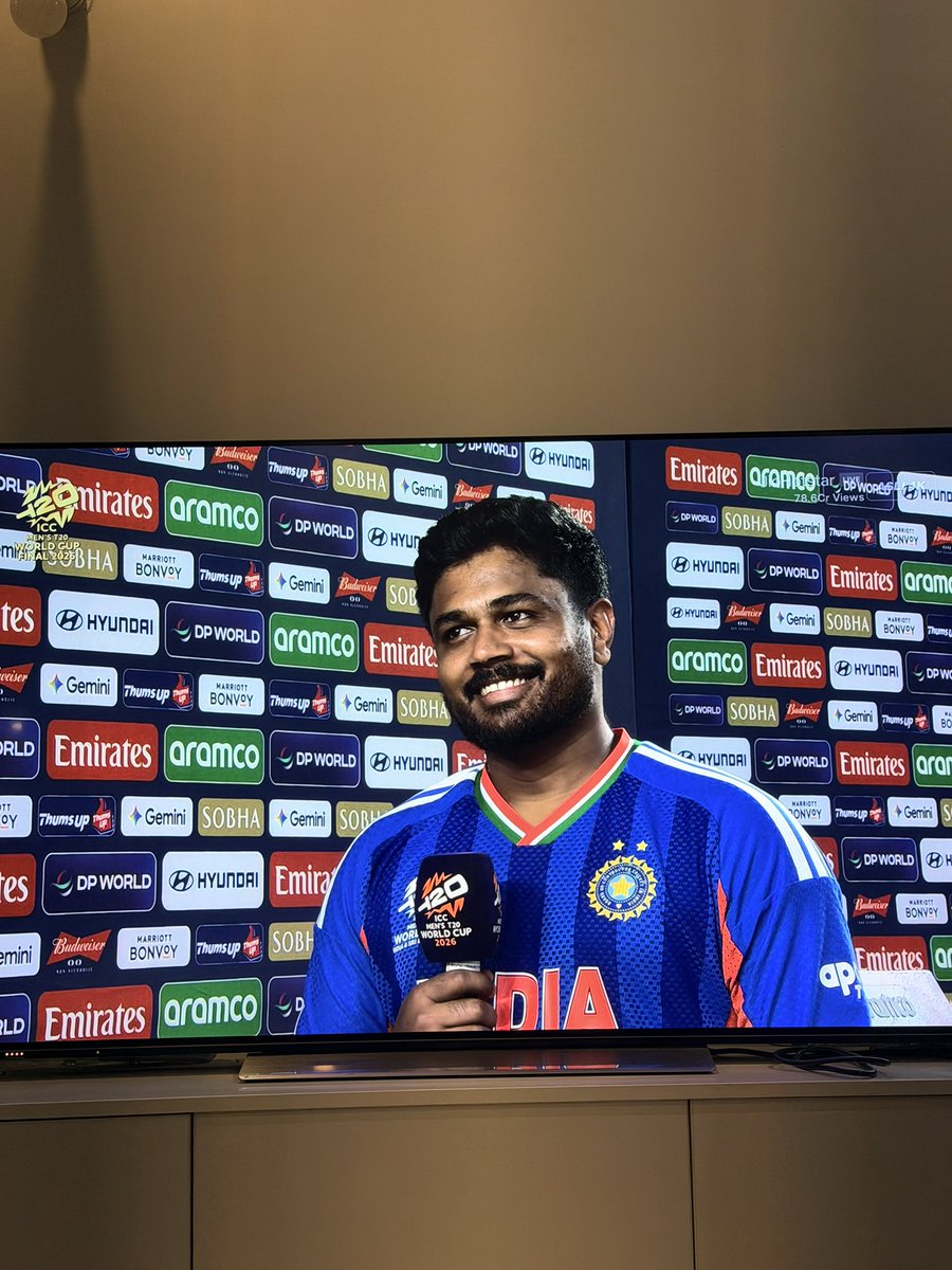striver_79's tweet photo. His career was over. No place in the XI.

Man of the tournament - what a selfless player. Even when he was short of runs, he never gave up his intent. Kept going for it. 

God’s plan 🧿♥️🕉️🔥

Sanju Samson 🙏🏻 

#T20WorldCup2026final 
#IndiaVsNewZealand https://t.co/AbfxDnnBp0