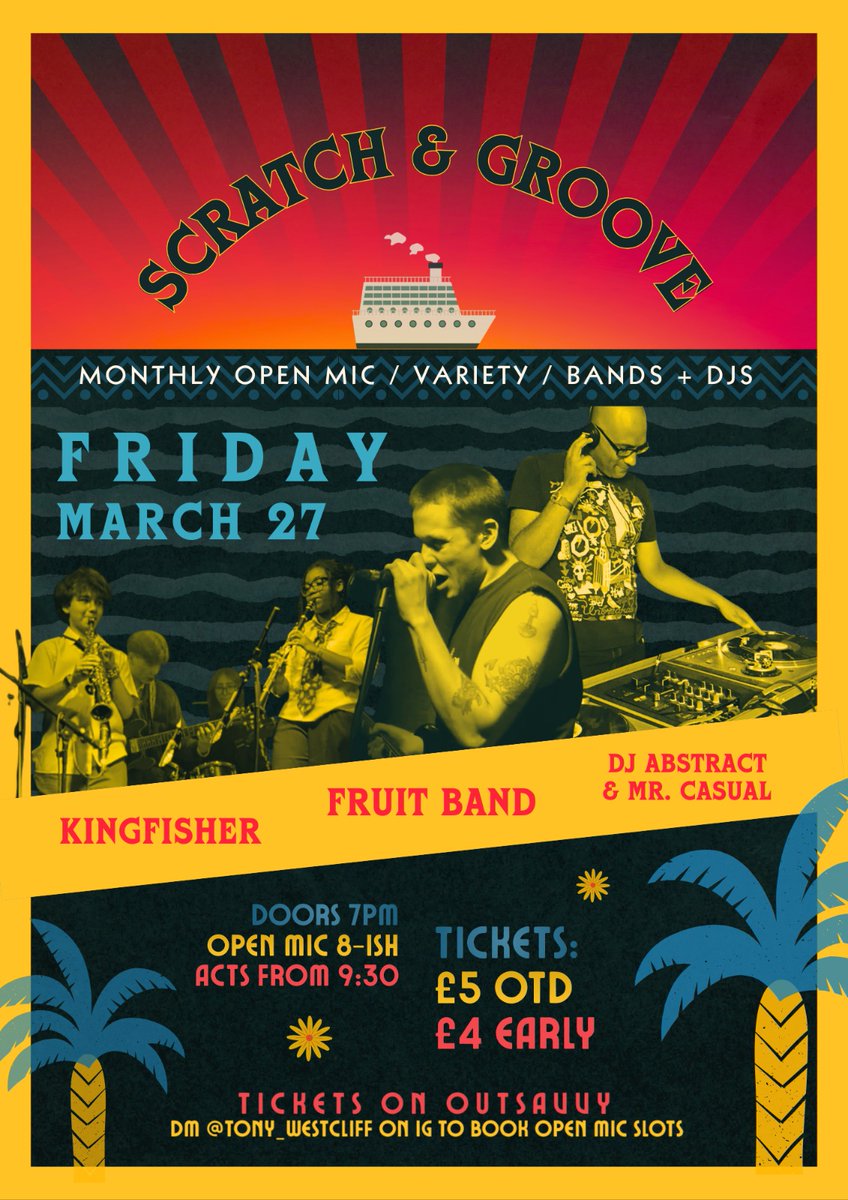 AGENT_ABSTRACT's tweet photo. This is happening at Margate Arts Club on the 27th of this month.
@LoveMargate @IAmCliftonville @IsleThanetNews @KentishGazette @thesocial @MrCasual_ @ThanetGazette @MoWaxOfficial 
#LiveMusic #Caberete #TonyWestcliffe #Funk #Soul #Afrobeat #HipHop #Latin #SoulfulEclectic https://t.co/EwRgy0y1KP