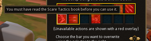 ophideous's tweet photo. @JagexSponge im not sure who to get these to or what the issue actually is, but when sharing a ranged action bar it states that scare tactics needs to be read before you can use any of the abilities, and when sharing a magic action bar 1/2 https://t.co/ZAYerKYmoj
