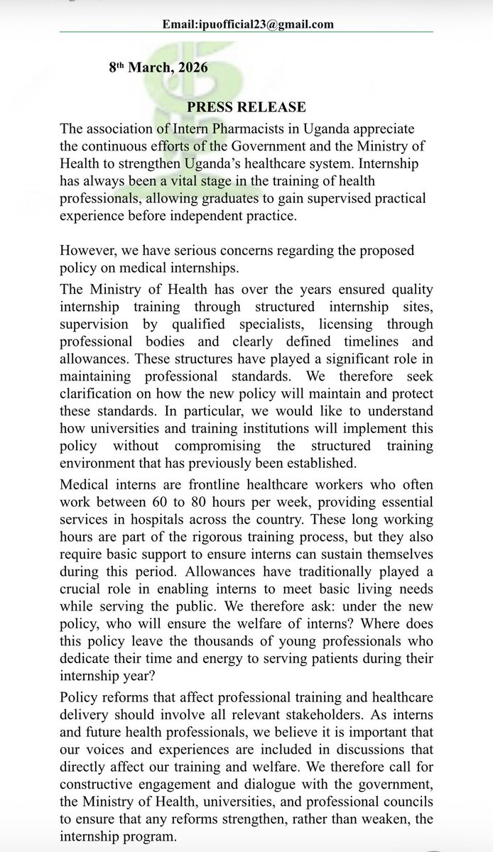 Intern Pharmacists of Uganda tweet media