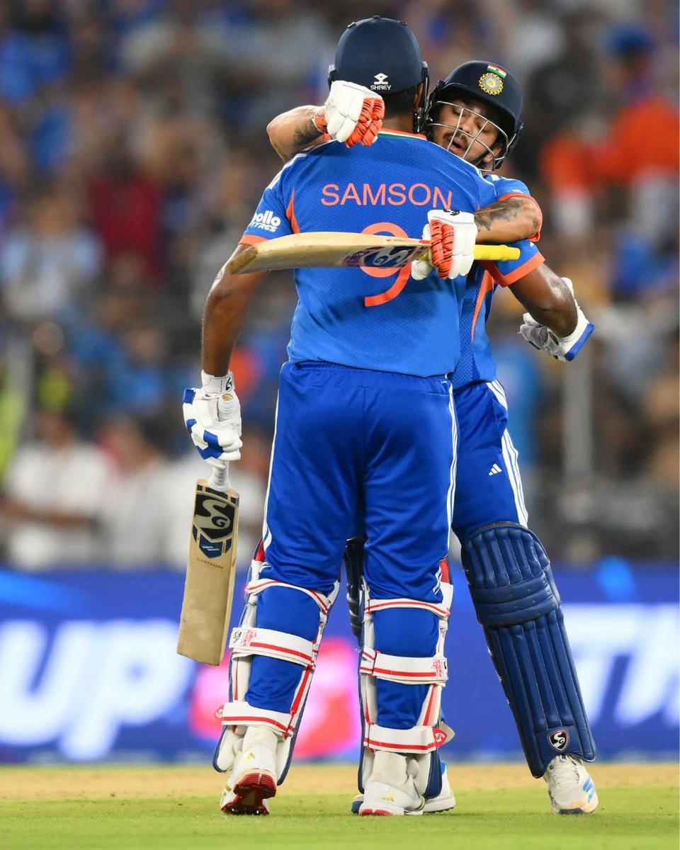 vivekoberoi's tweet photo. Tonight, we’ve buried the "Ahmedabad jinx" under sheer willpower. Proof that while a jinx is for those who fear, the podium is for the winners! 🇮🇳✨
The boys delivered a historic Double Dhamaka, smashing two world records in one night: a massive 255/5—the highest total in T20 World Cup Final history—and becoming the first and only team to ever successfully defend the T20 World Championship title.

@IamSanjuSamson has been a revelation—for three games straight, he’s ignored the milestones and played purely for the soul of the nation. It was heartwarming and it was legendary. @IamAbhiSharma4 , @IamShivamDube and @ishankishan51 unleashed an unfiltered blitzkrieg with the bat, and Ishan also became a human magnet on the field, snatching match-winning catches that broke the Kiwis' spirit. What a sight! 

Behind it all, SKY @surya_14kumar was the ultimate chess master, moving his warriors with clinical precision. And when it was time to close the gates, the usual heroes—@Jaspritbumrah93, @hardikpandya7, @chakaravarthy29 and @akshar2026 —stepped up like cold-blooded assassins to silence the chase. We’ve replaced the ghosts of the past with the golden roar of the present. The tricolor is flying high and the trophy is home! 🏆🔥
Jai Hind! 🇮🇳🙏